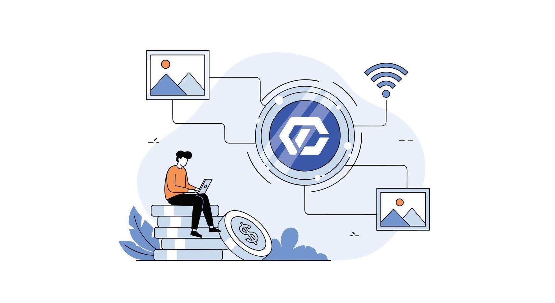 Blockchain and decentralized finance concepts