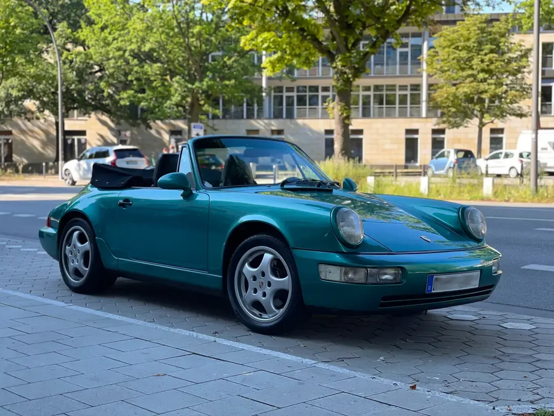 Teal Porsche 911 Convertible