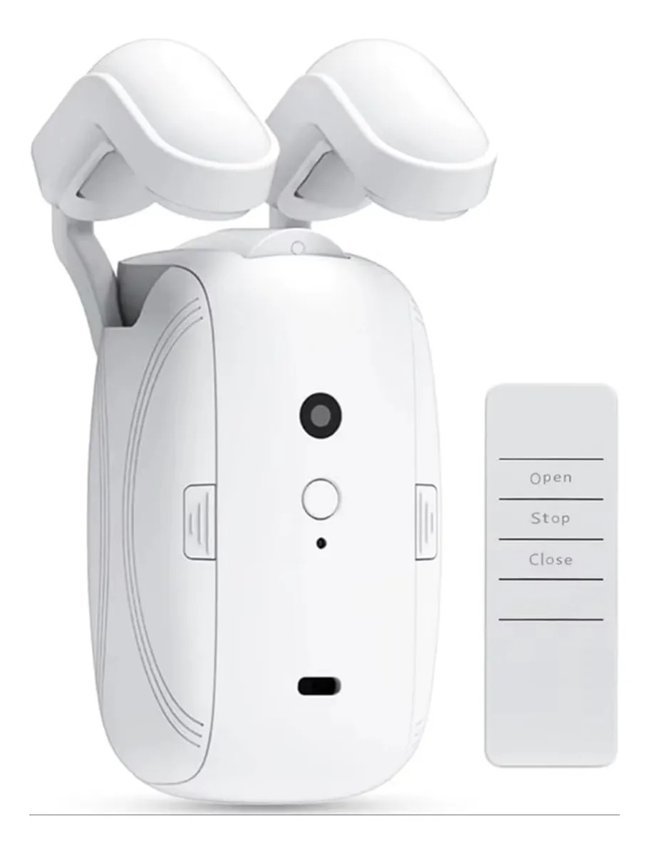 Kit Automação Cortinas Motor Inteligente Com Controle Branco