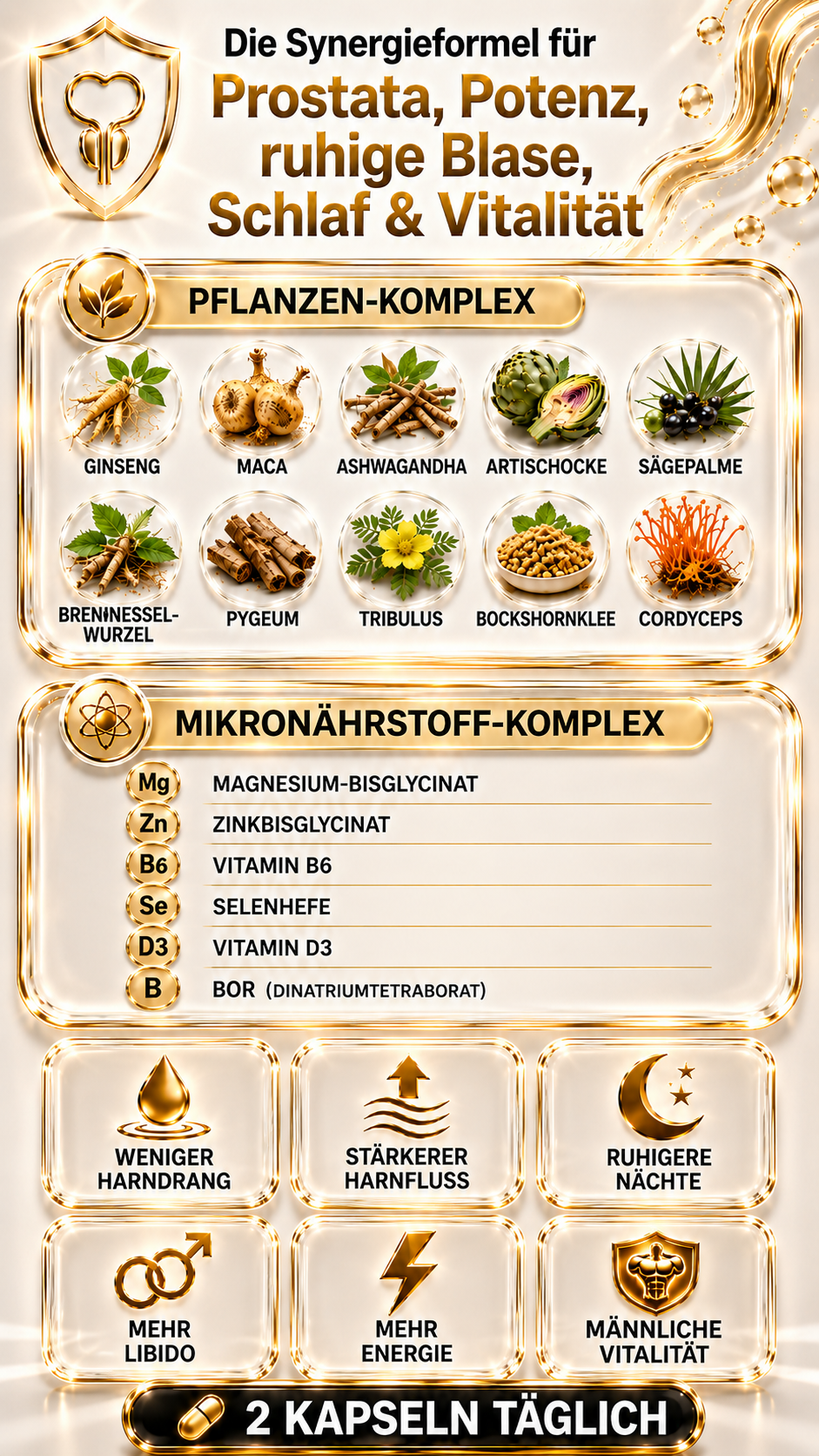 KI-generiertes Bild: Mehr Potenz. Gesunde Prostata. Weniger Harndrang.