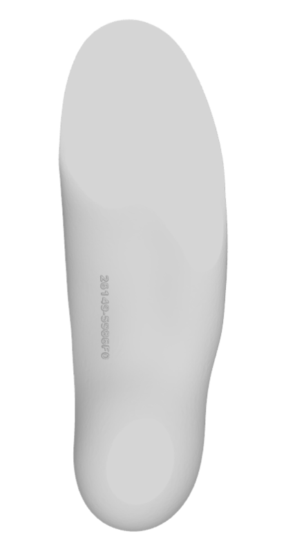 Smooth insole without visible lattice
