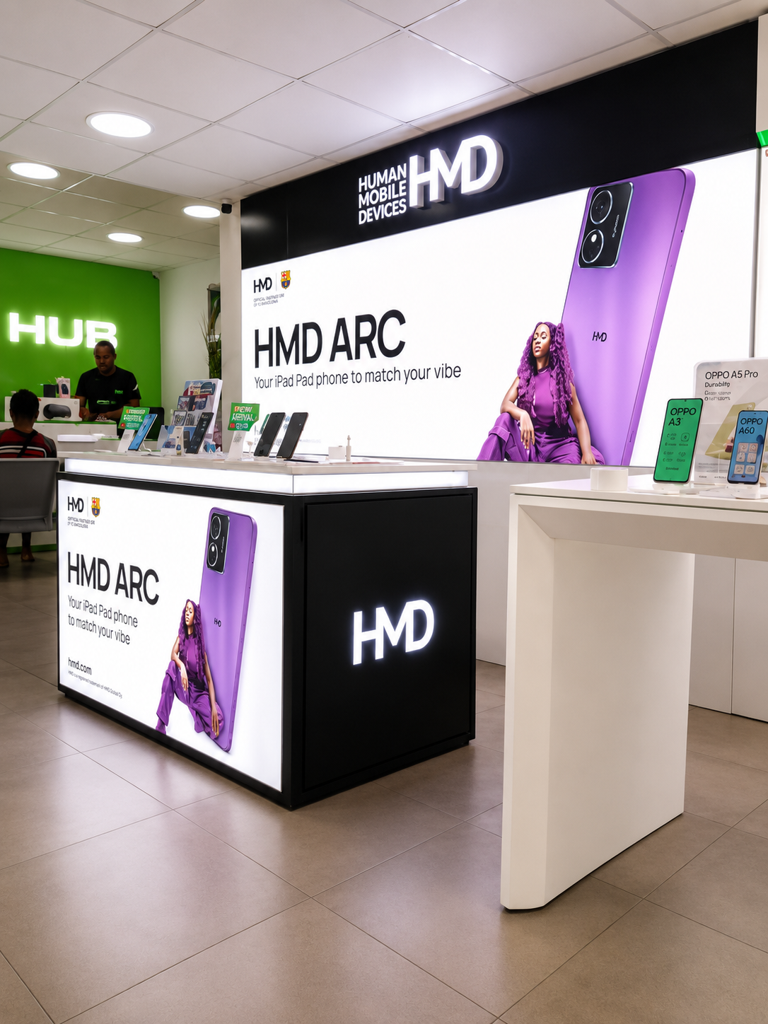 In-store retail display setup