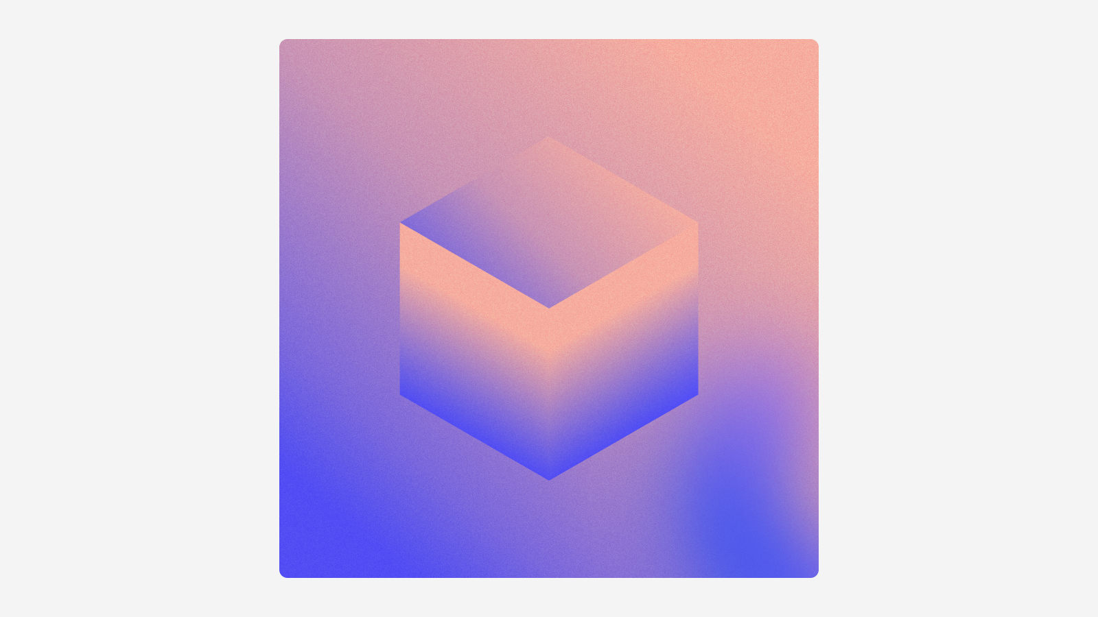 Abstract 3D cube illustration with gradient colors