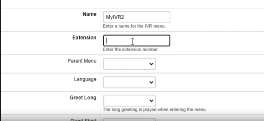 Configuring an IVR Tree or Main Menu