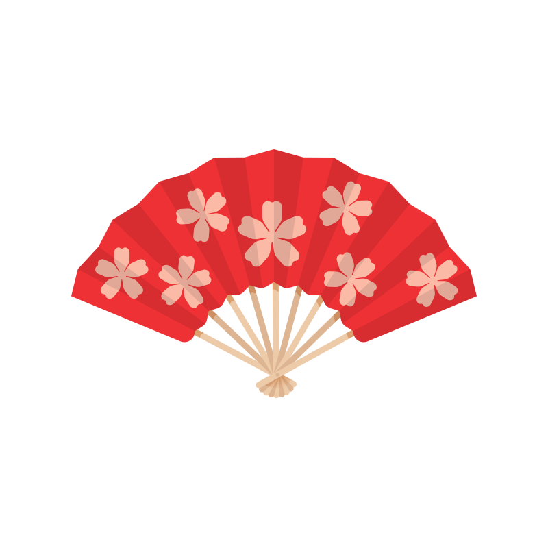 Japanese fan decoration