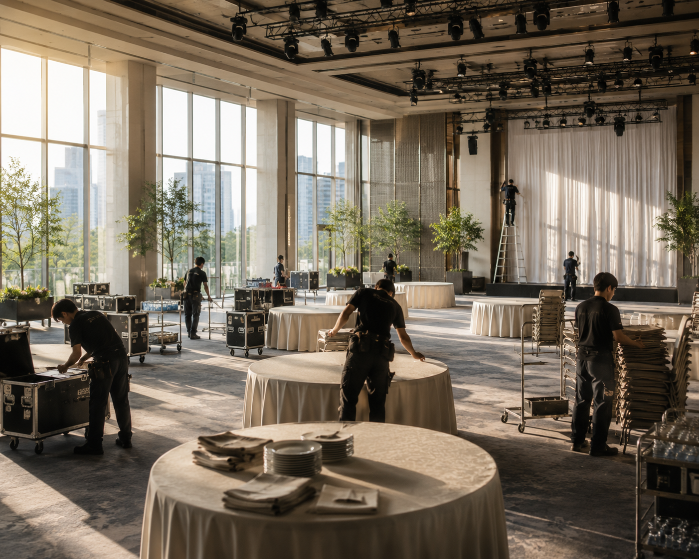 会場準備・設営作業