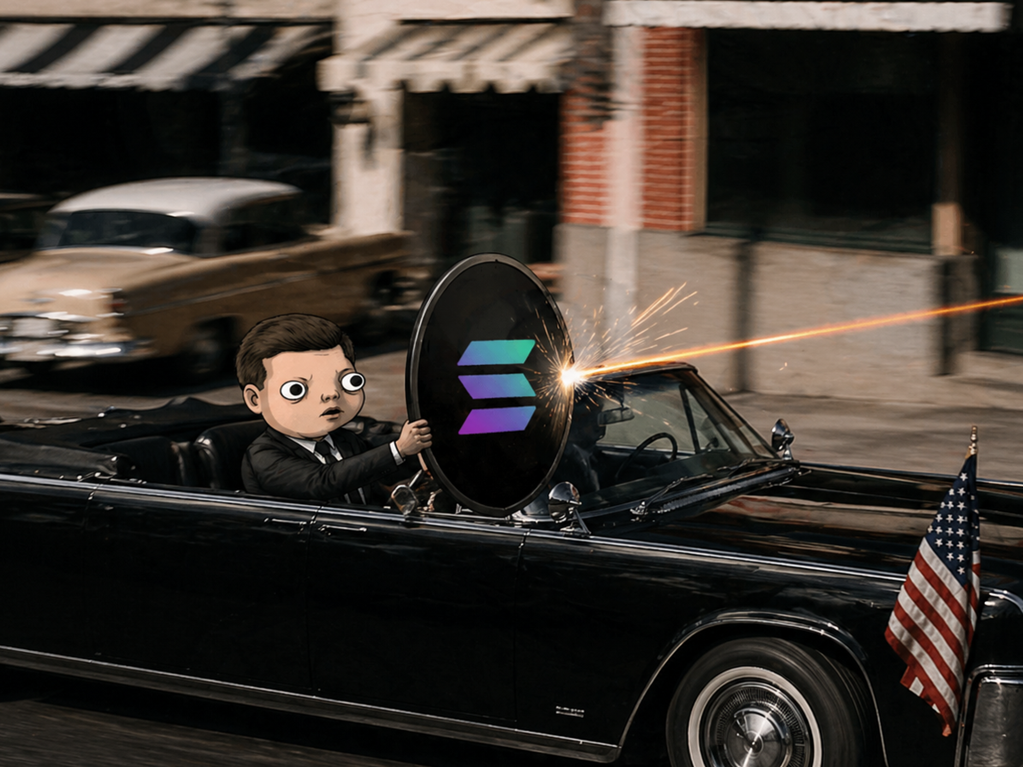 Juhn Kunnedy wielding Solana logo power