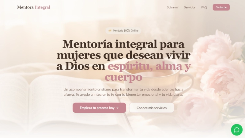 Proyecto web Mentora Integral - Servicios / Coaching