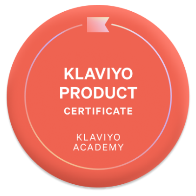 Klaviyo Product Certificate Klaviyo Product Certificate