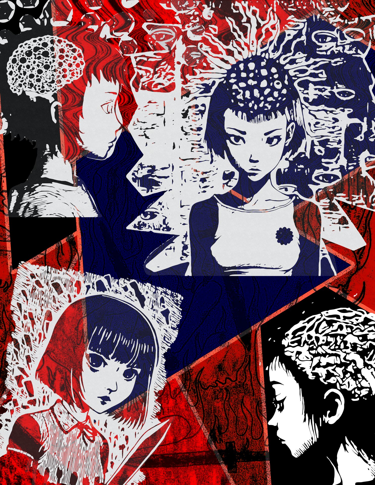 Collage of multiple portraits