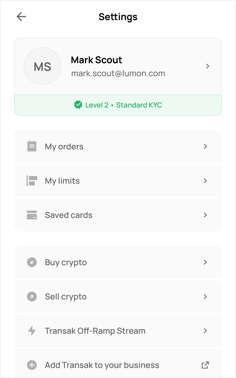 04 - Profile / KYC status