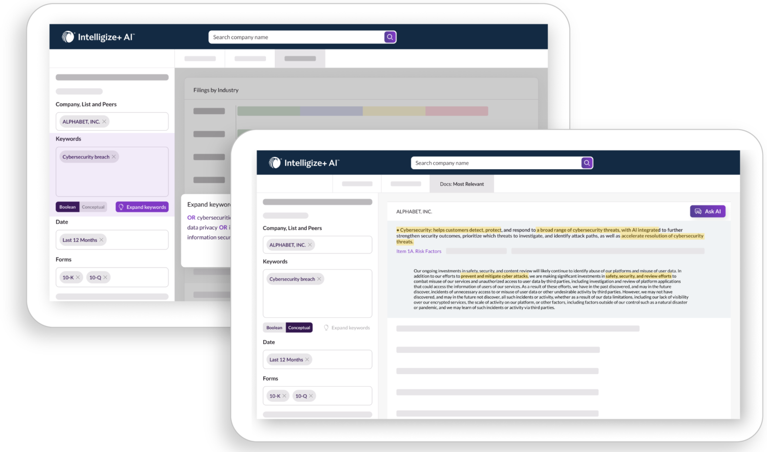 Intelligize Interface
