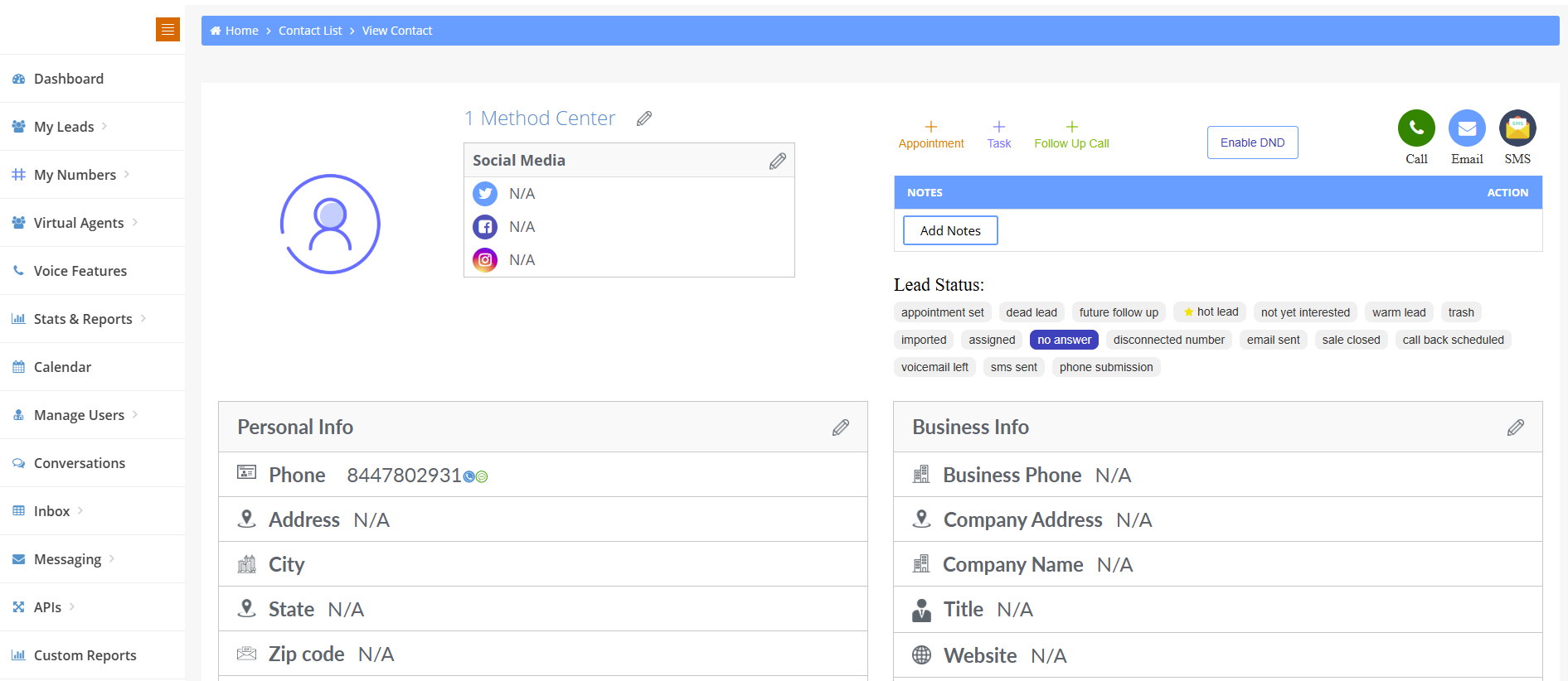 Lead Fusion Dashboard