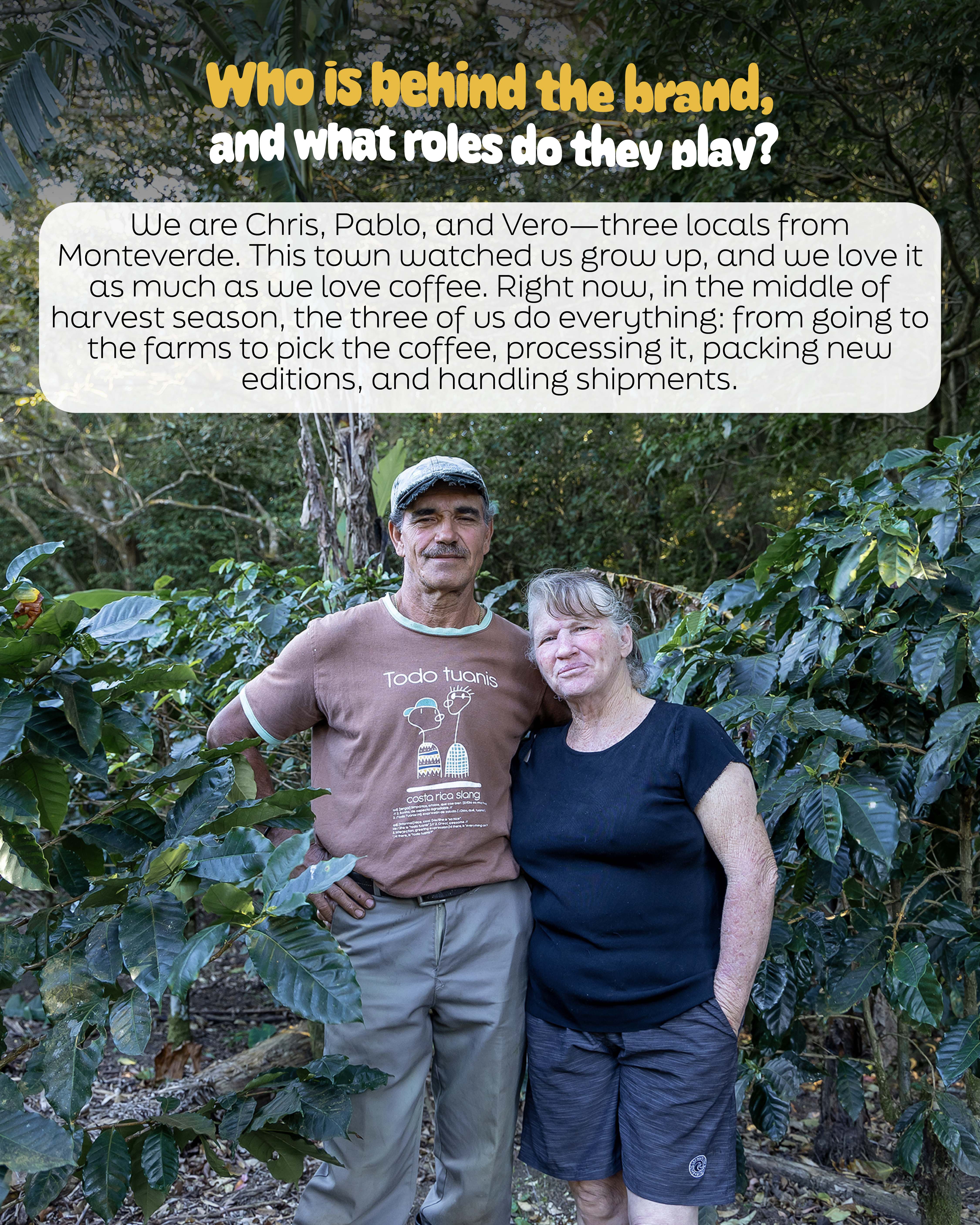 Pablo and Vero in coffee plantation