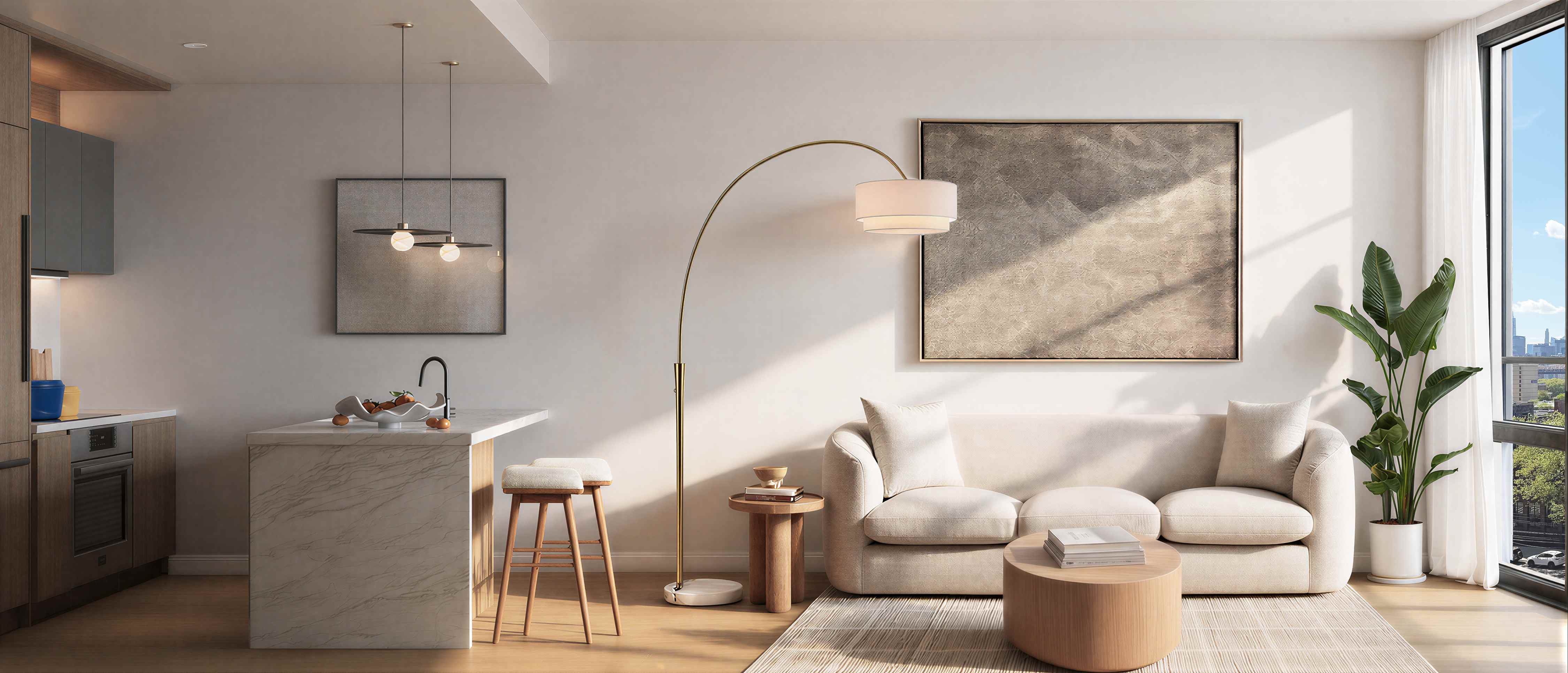 CRESYN Living Room with city views