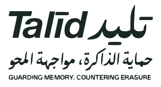 Talid wordmark and bilingual tagline