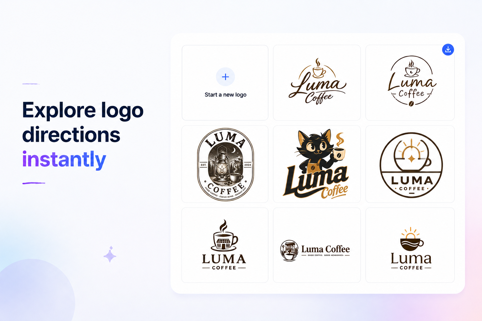 LogoAI 2.0 logo directions