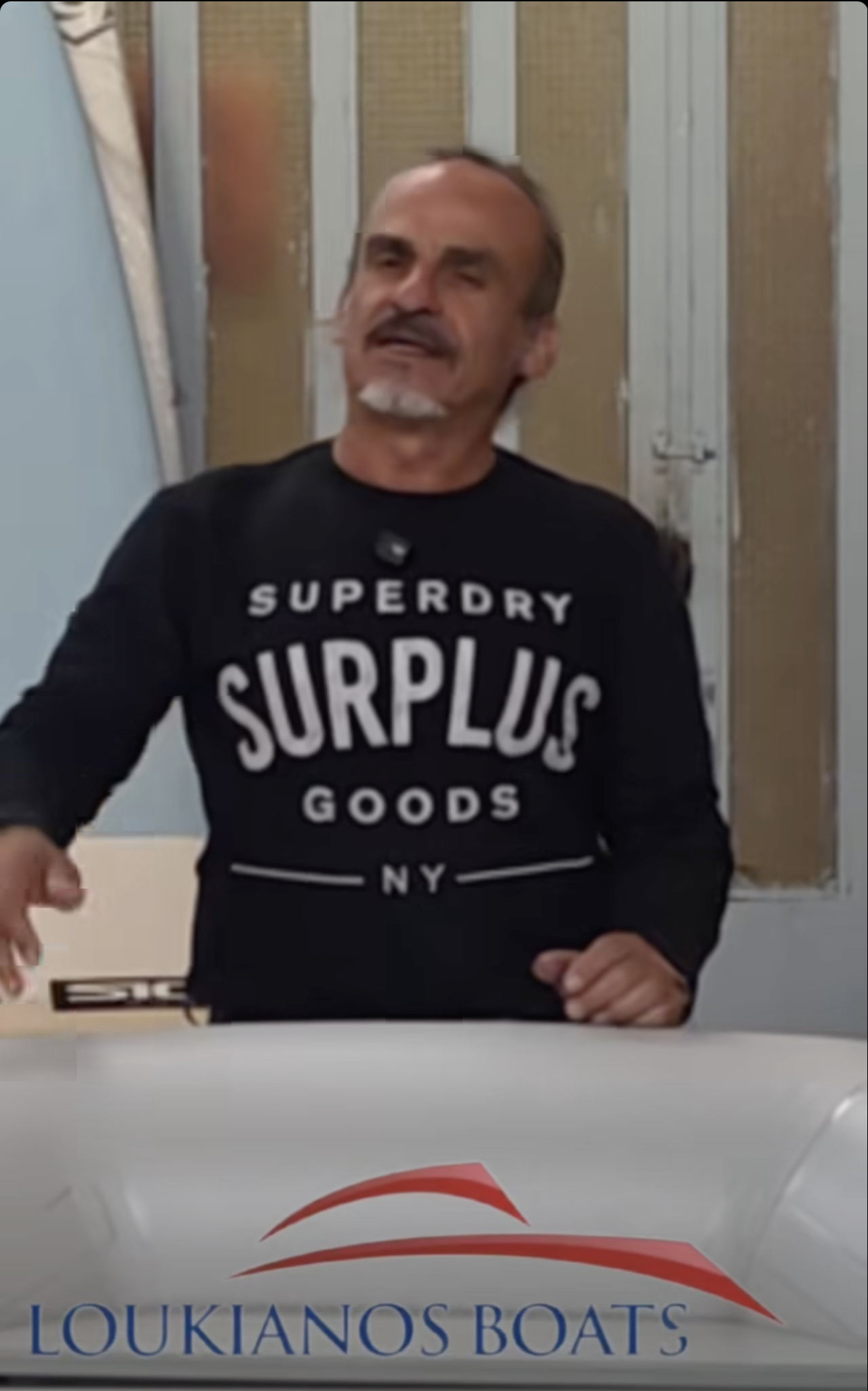 Giorgos Loukianos in the showroom