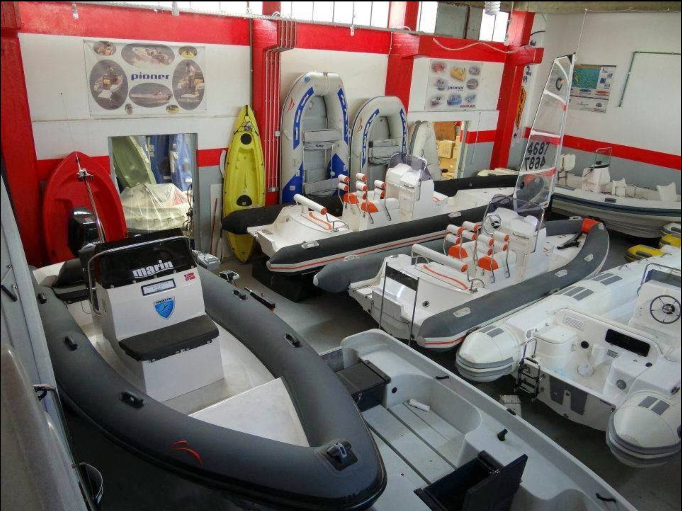 Loukianos Boats showroom - wide variety of RIBs and inflatable boats