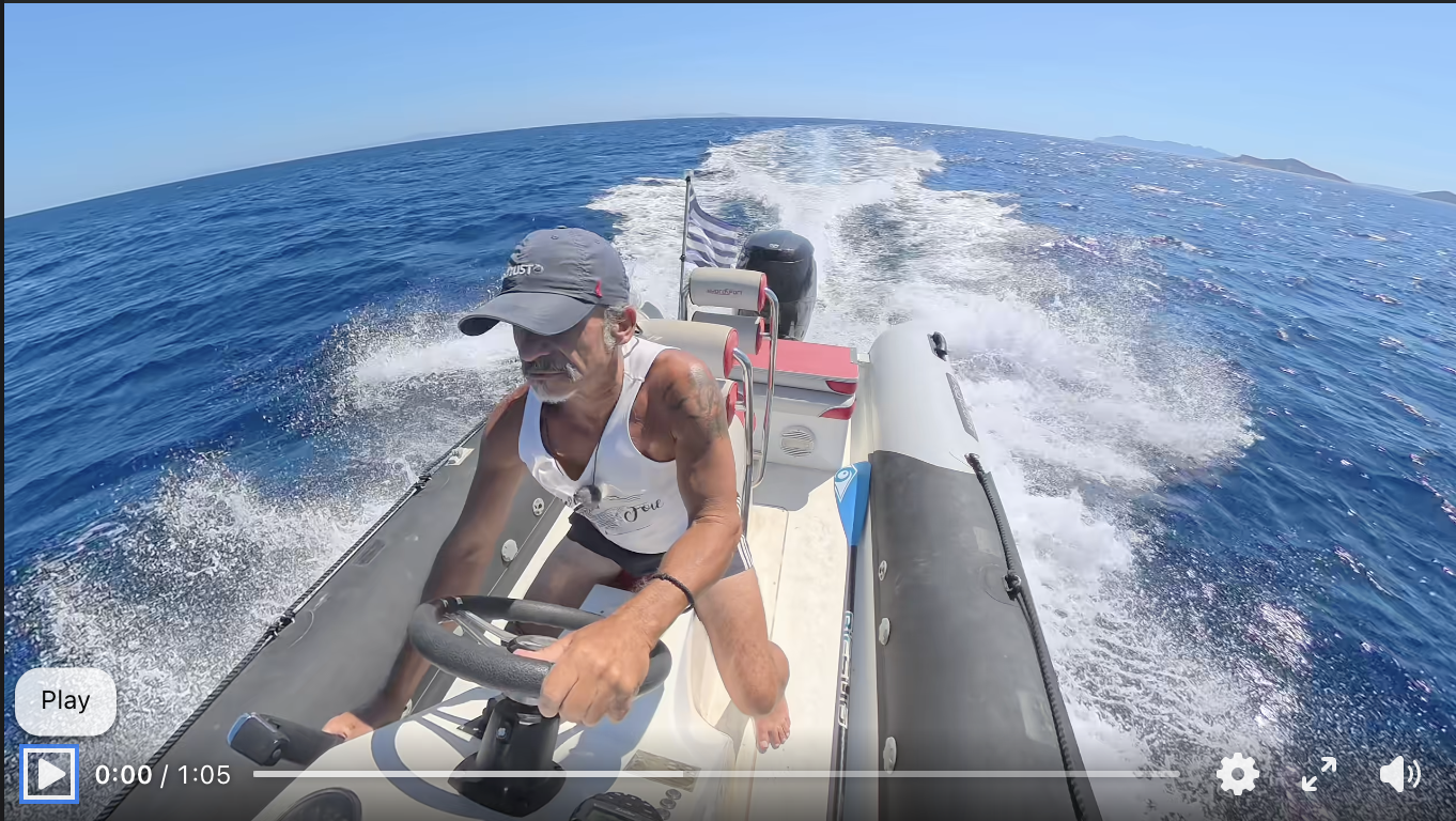 Testing boats on the Greek sea