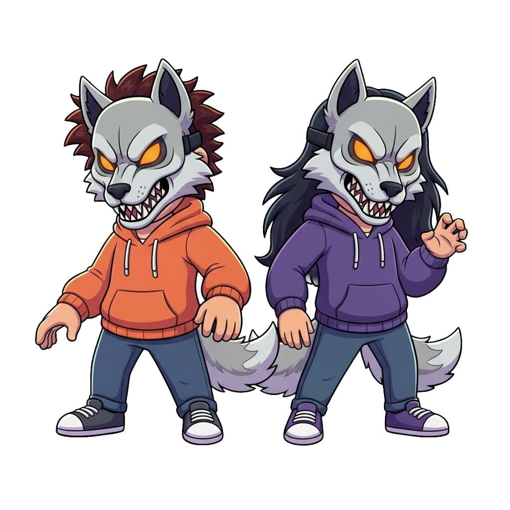 Loup-Garou — deux personnages masqués