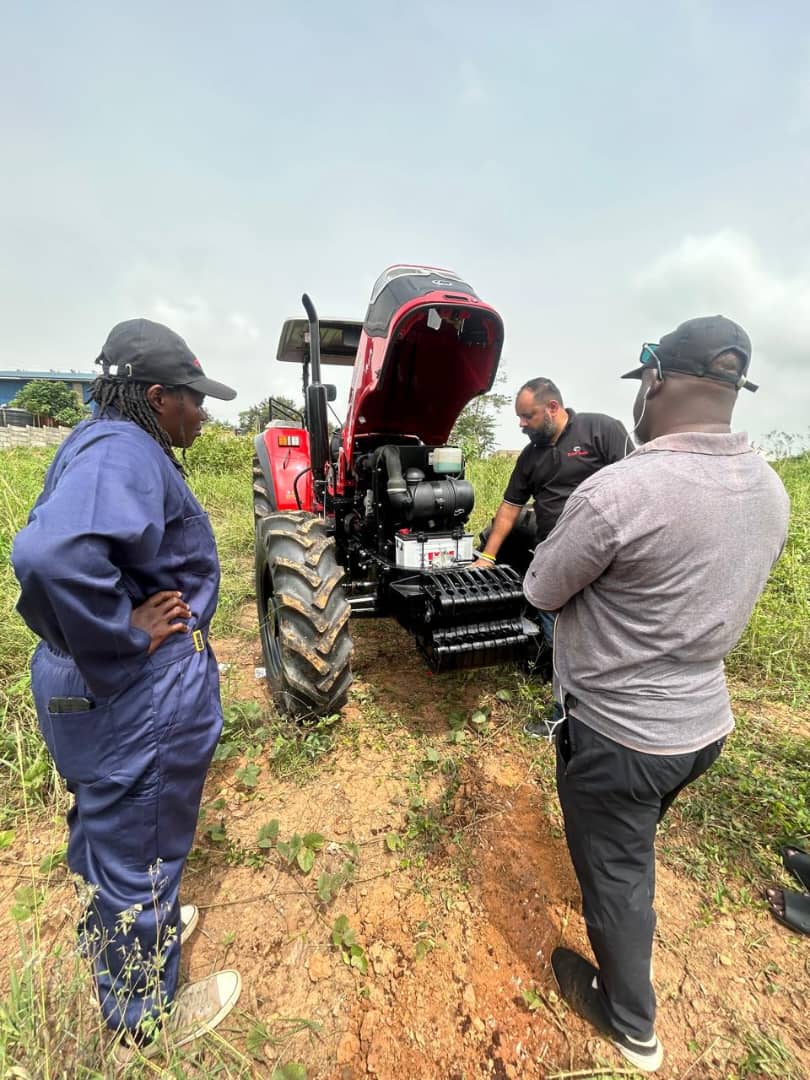 Mela-Chiyoma Pat Limited Team demonstrating Captain tractor