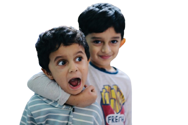 Two joyful Indian boys