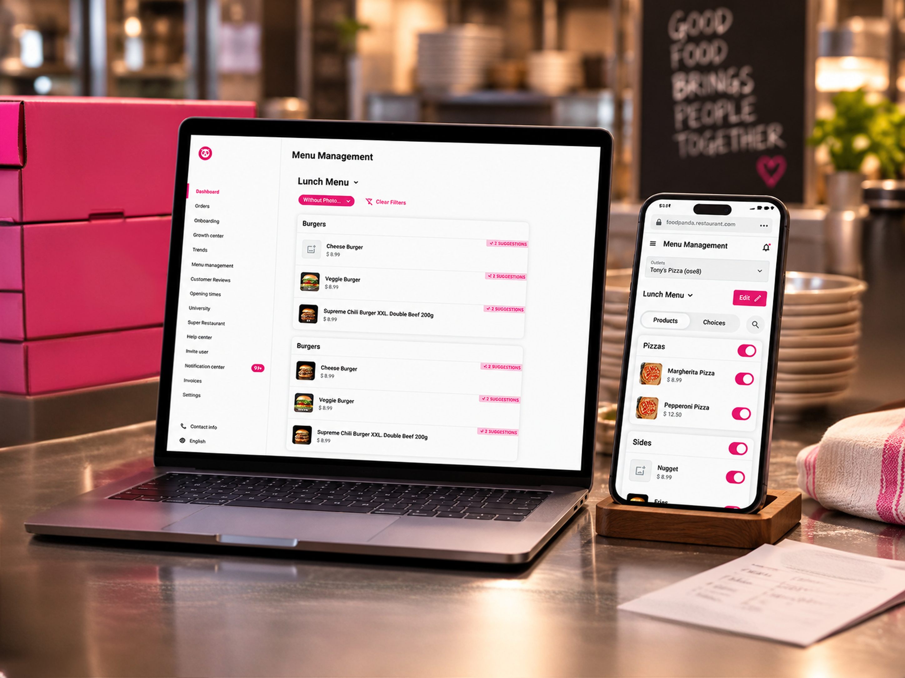 Foodpanda Partner vendor portal interface