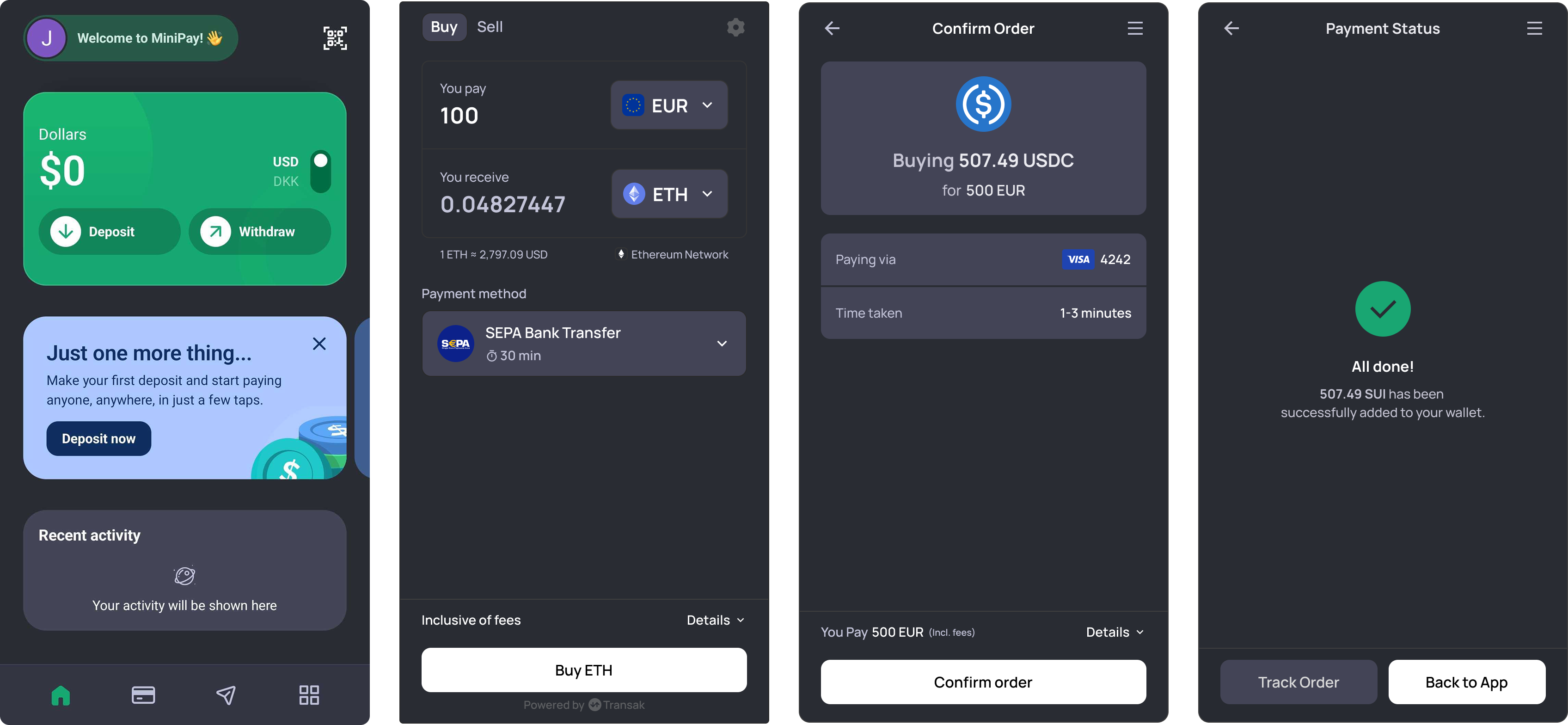 MiniPay custom integration