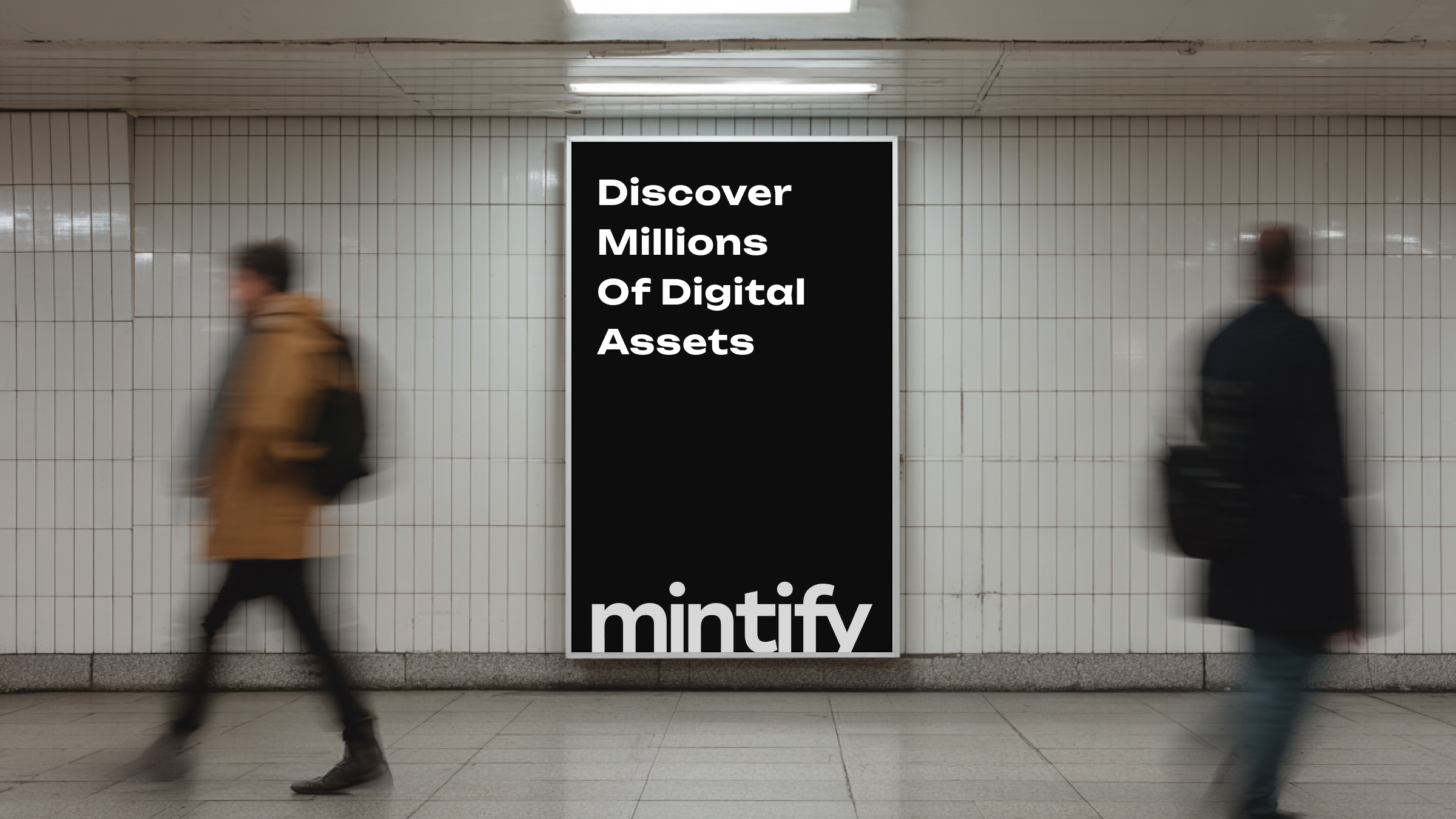 Subway billboard advertisement mockup