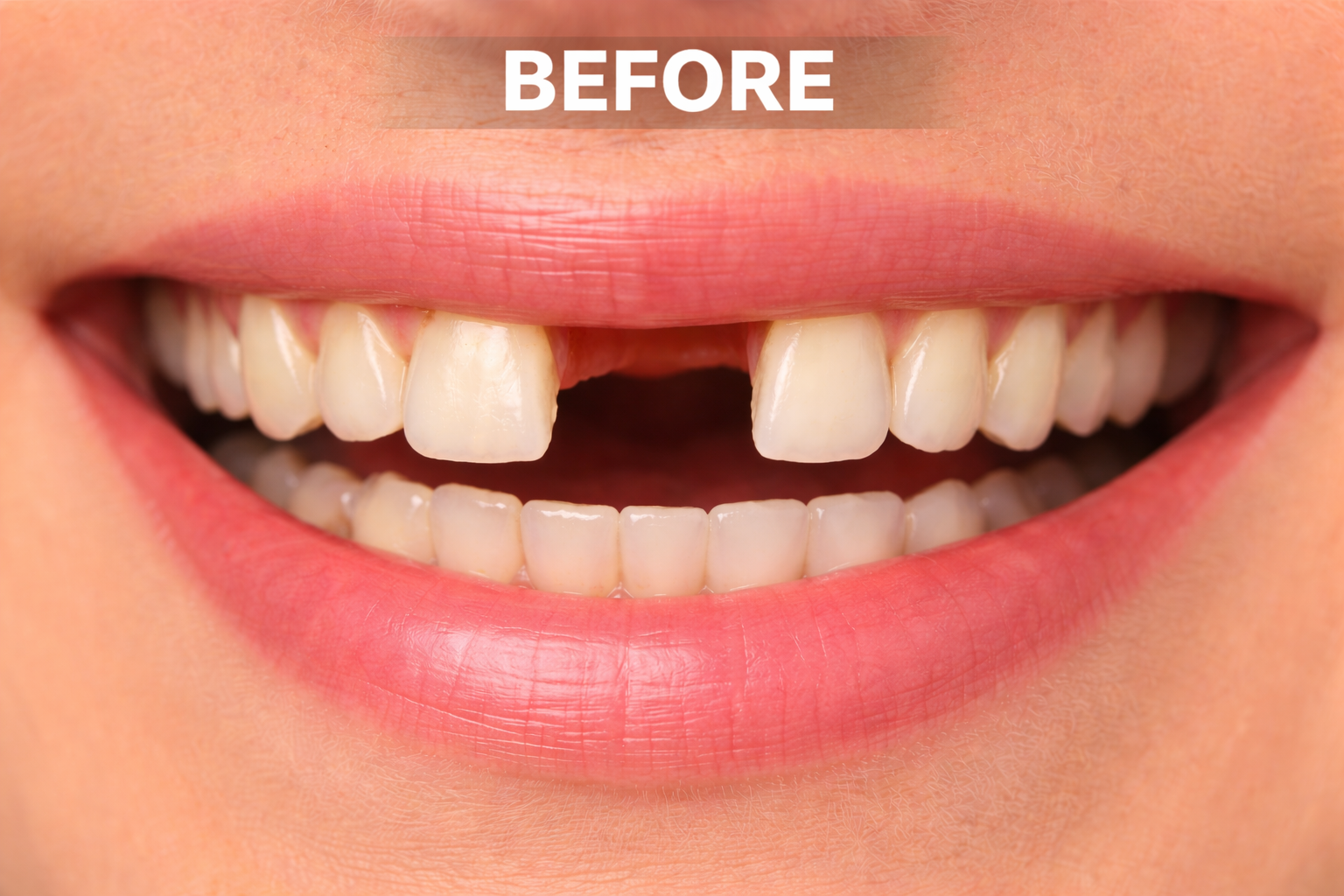 Before missing tooth treatment