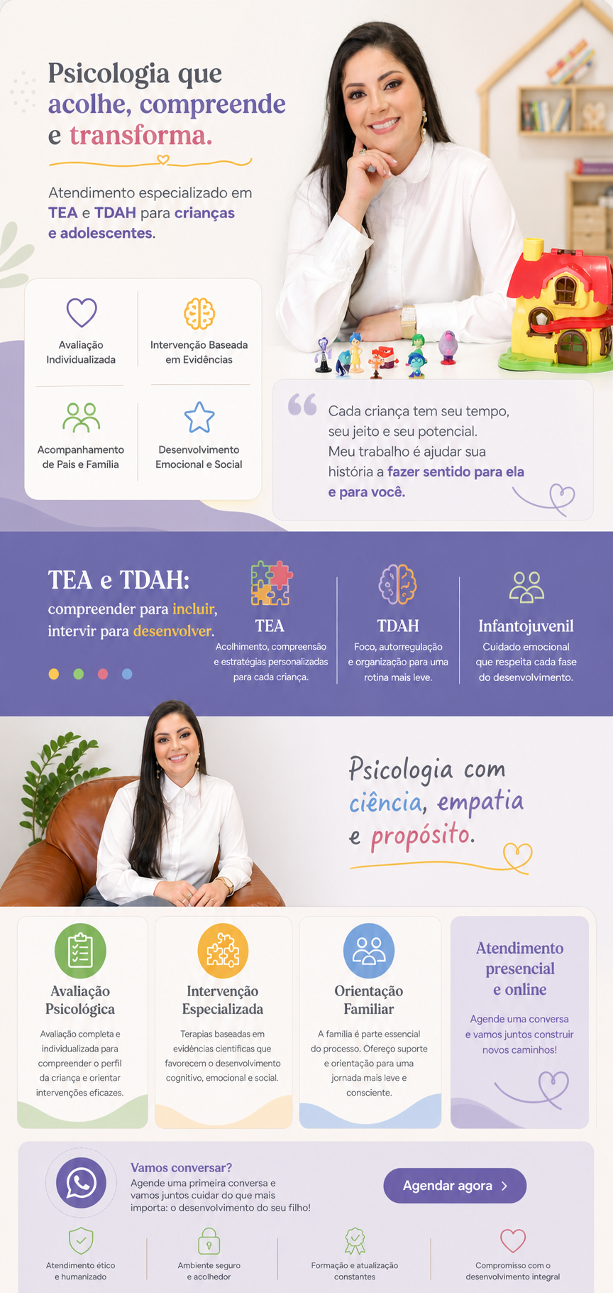 Psicóloga Izis Silvano - Psicologia que acolhe, compreende e transforma. Atendimento especializado em TEA e TDAH para crianças e adolescentes.