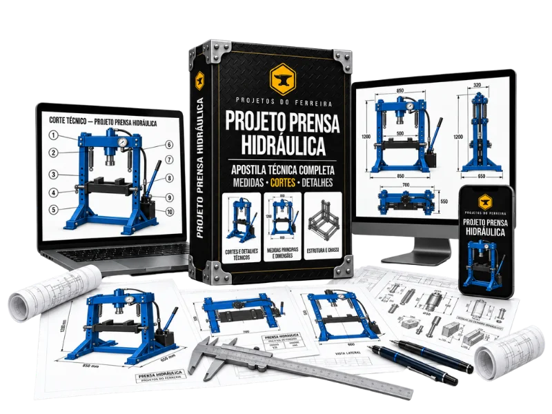 Mockup do projeto da prensa hidráulica