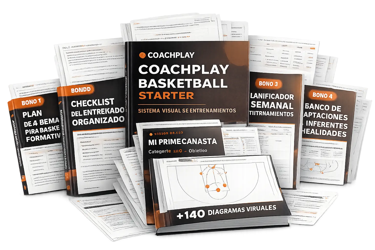 Pack digital CoachPlay Basketball Starter con diagramas, sesiones y bonos incluidos