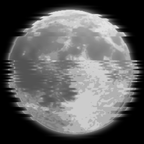 Glitch effect moon