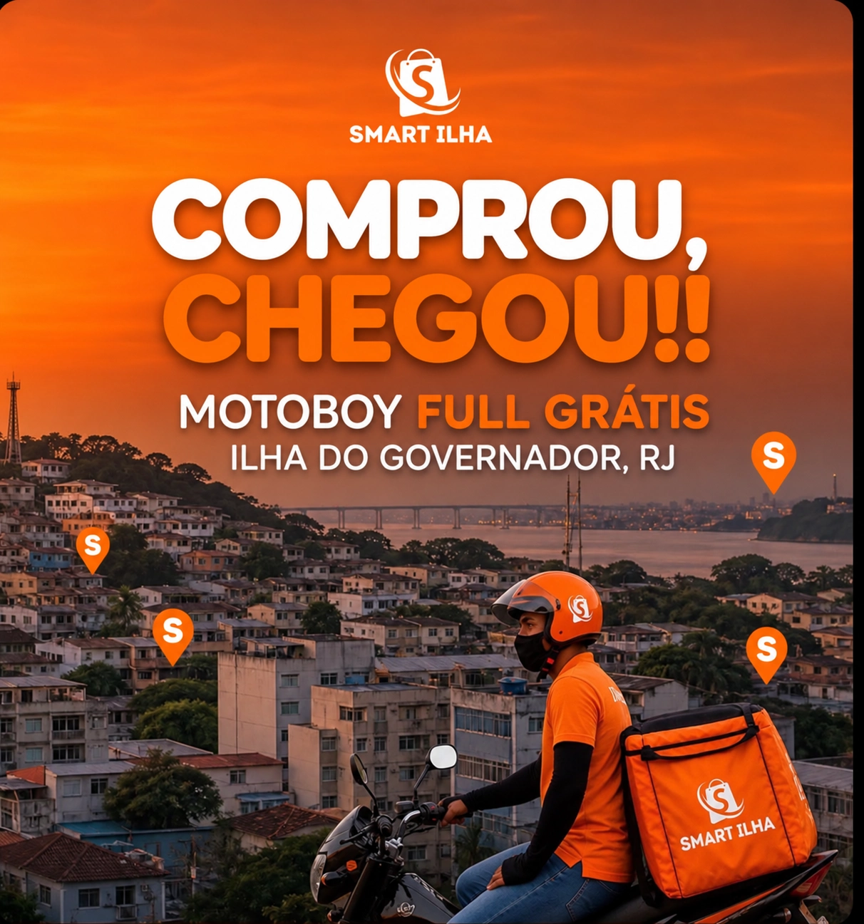 Compro, Chegou!! Motoboy Full Grátis - Ilha do Governador, RJ
