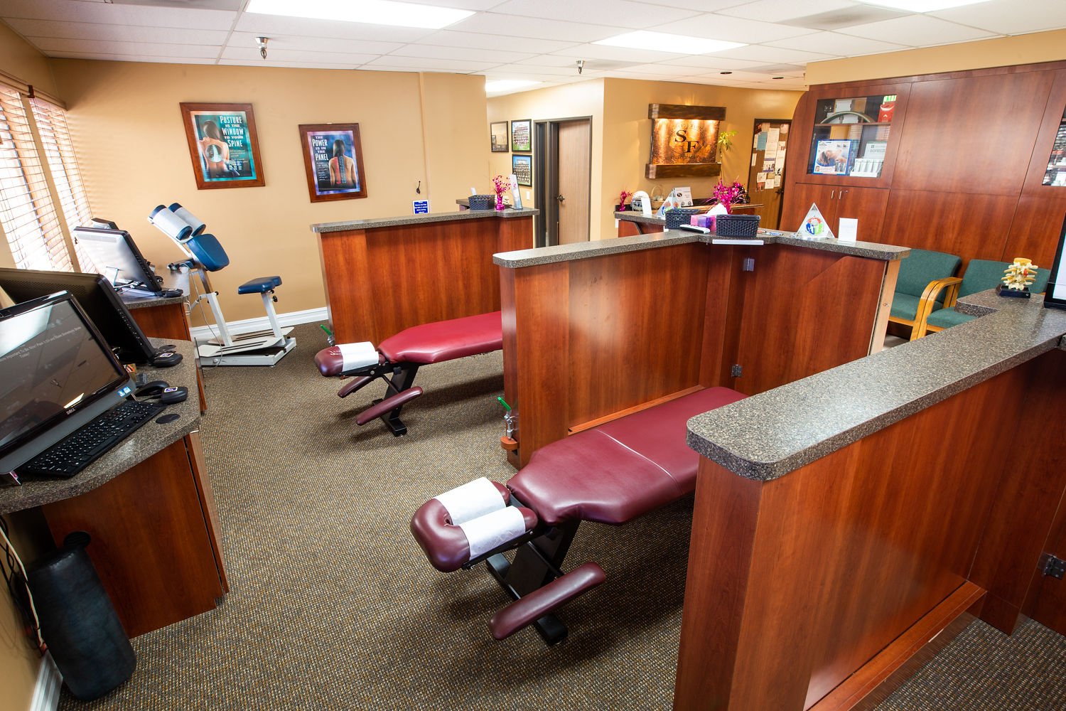 Chiropractic treatment and adjustment area