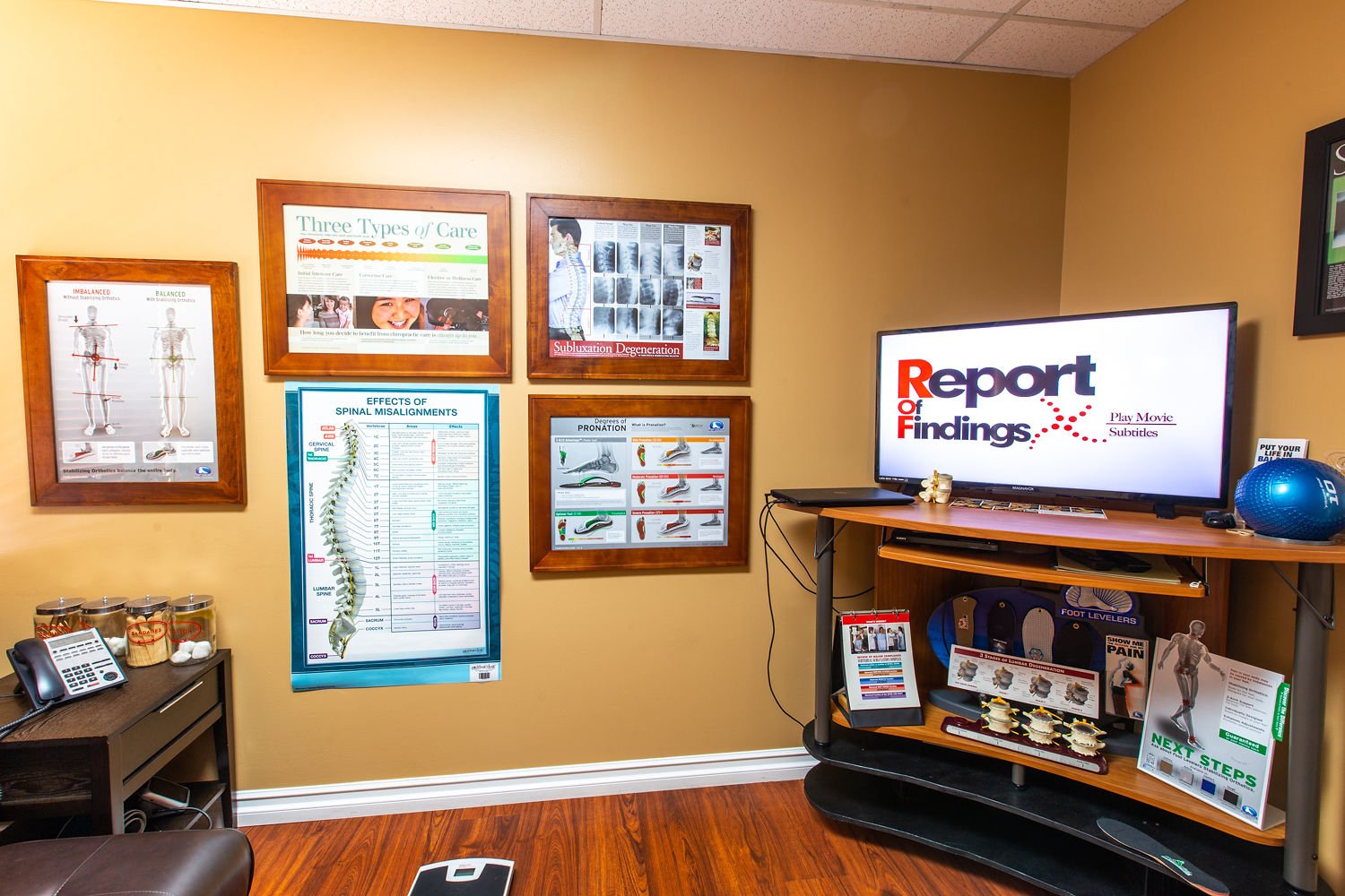 Educational displays with medical information