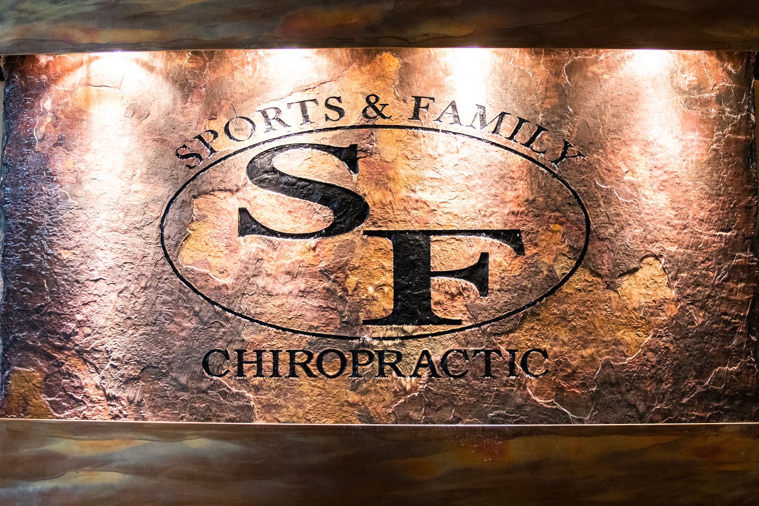 Illuminated Sports & Family Chiropractic sign