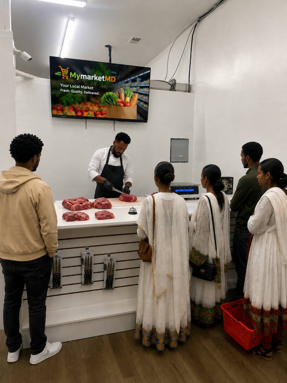 Meat counter with professional service
