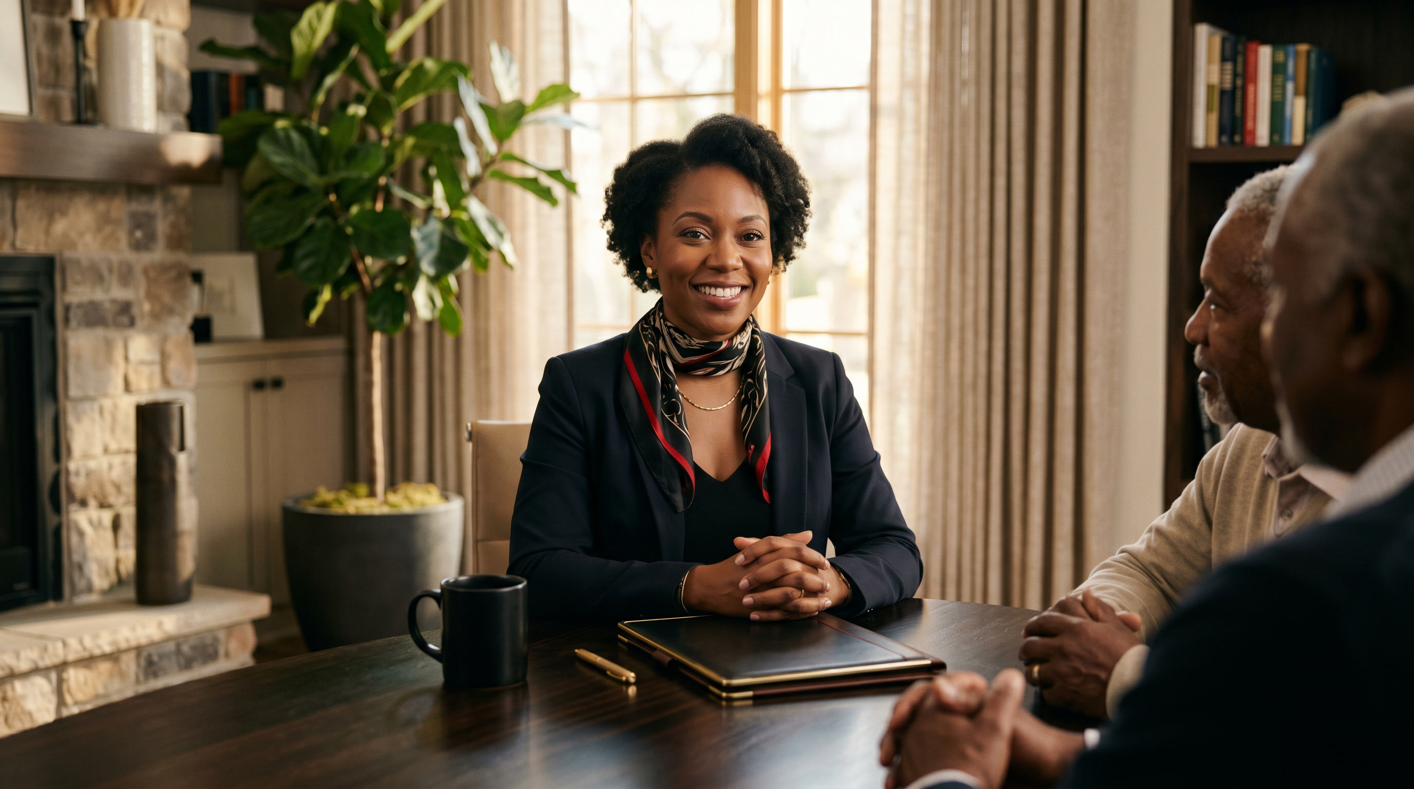 Financial advisor in a client meeting