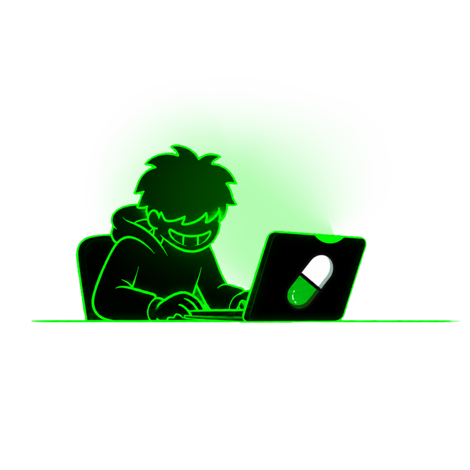 Trencher at work
