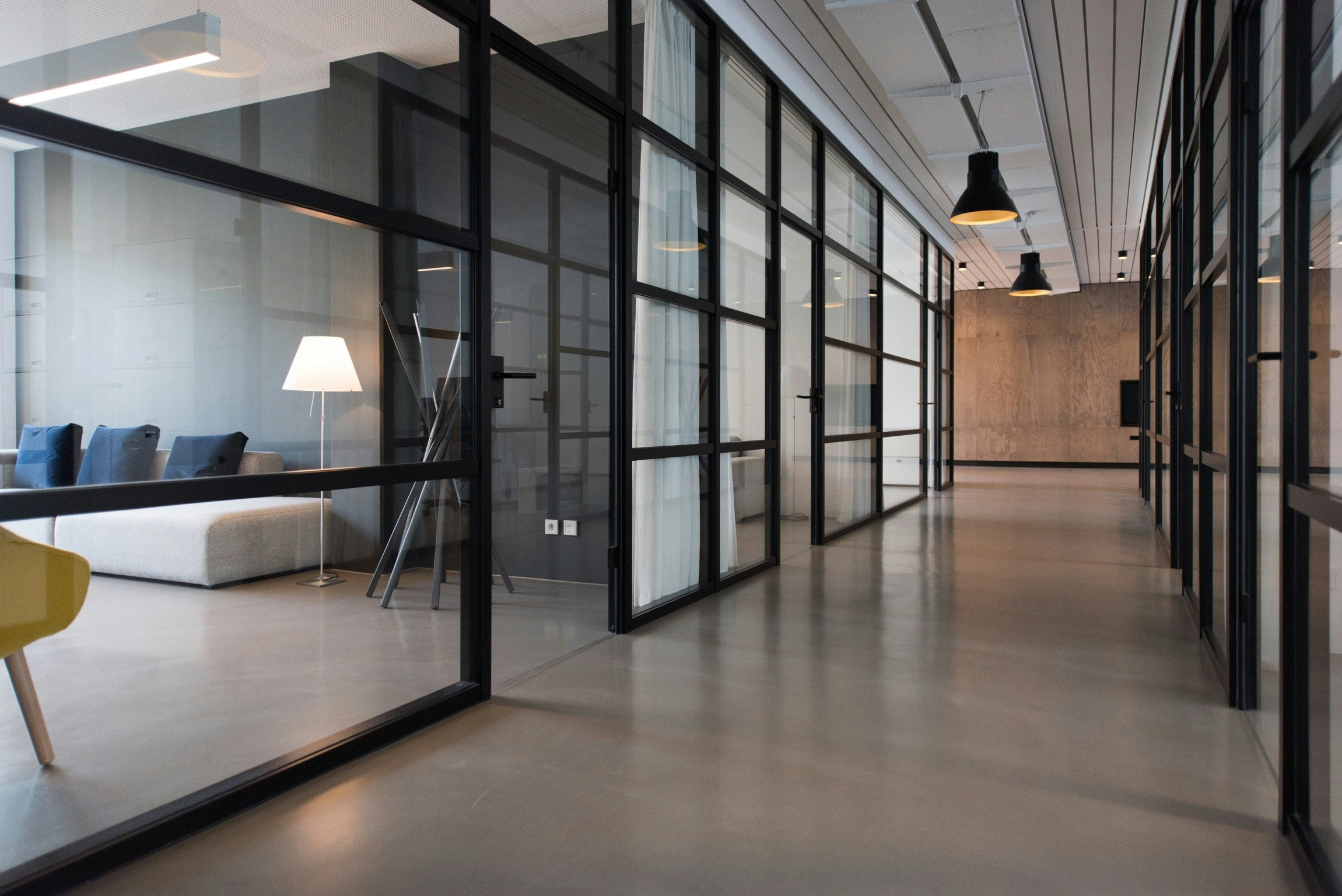 Professional organized moving process with modern office space