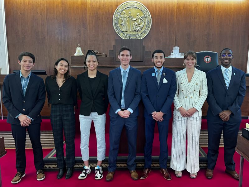 Young advocates in a legislative chamber