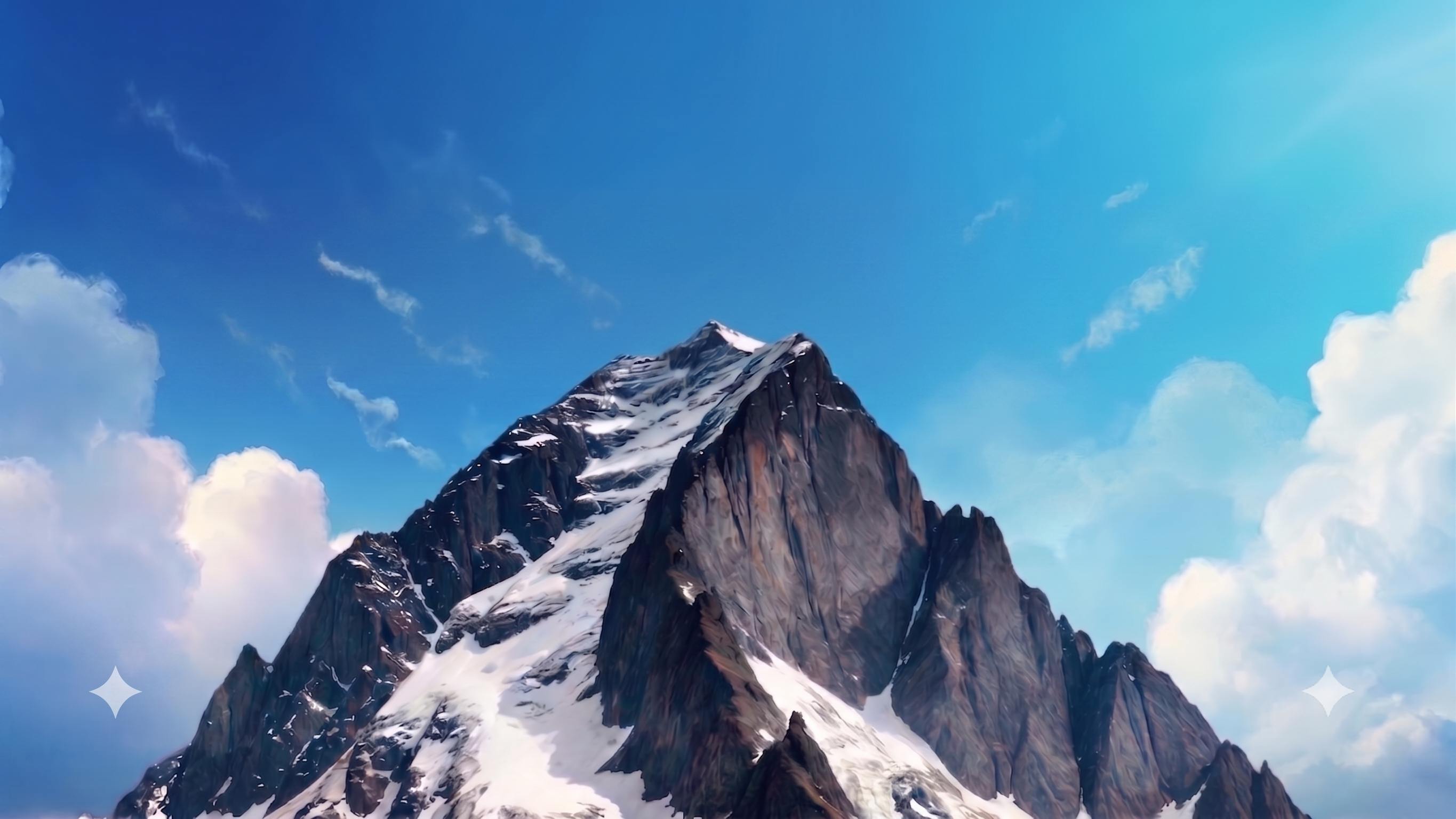 Mountain landscape with blue sky