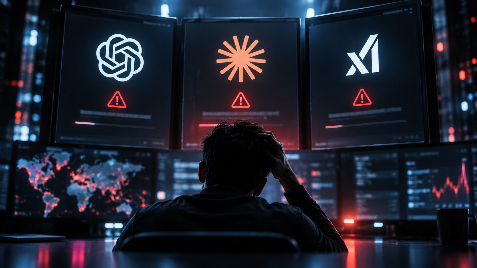 ChatGPT, Claude y Grok se cayeron al mismo tiempo: ¿qué está pasando con la infraestructura de la inteligencia artificial?