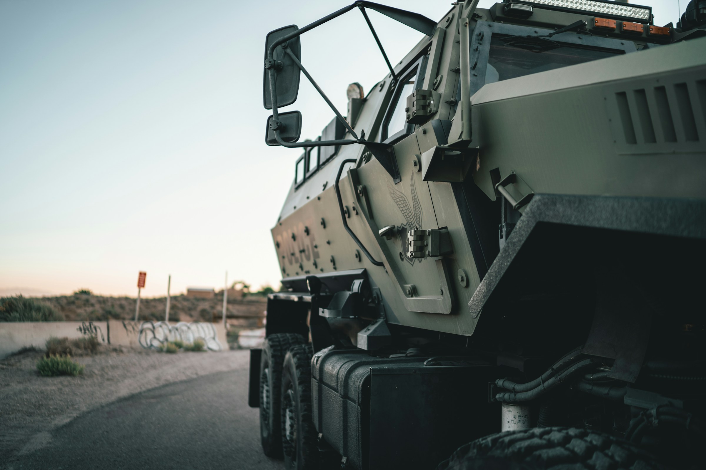 Military HEMTT truck representing defense applications
