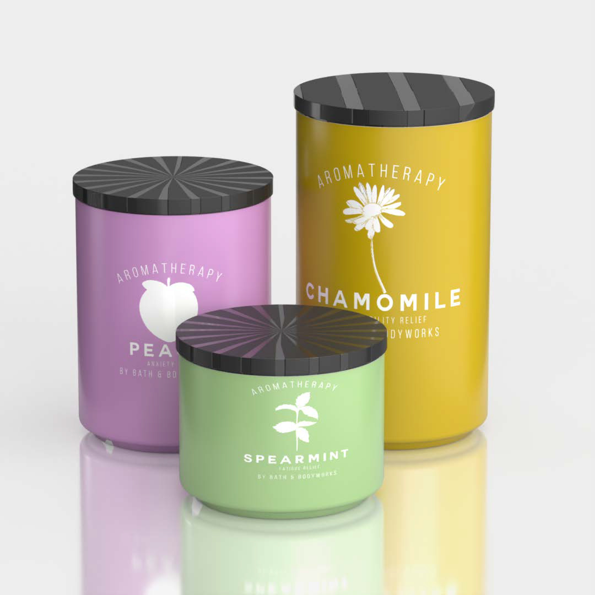 Aromatherapy candles group shot