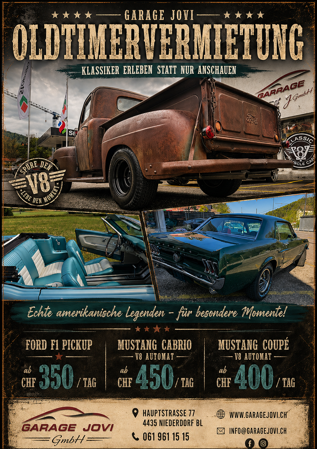 Ford F1 Pickup – Oldtimer mieten bei Garage Jovi