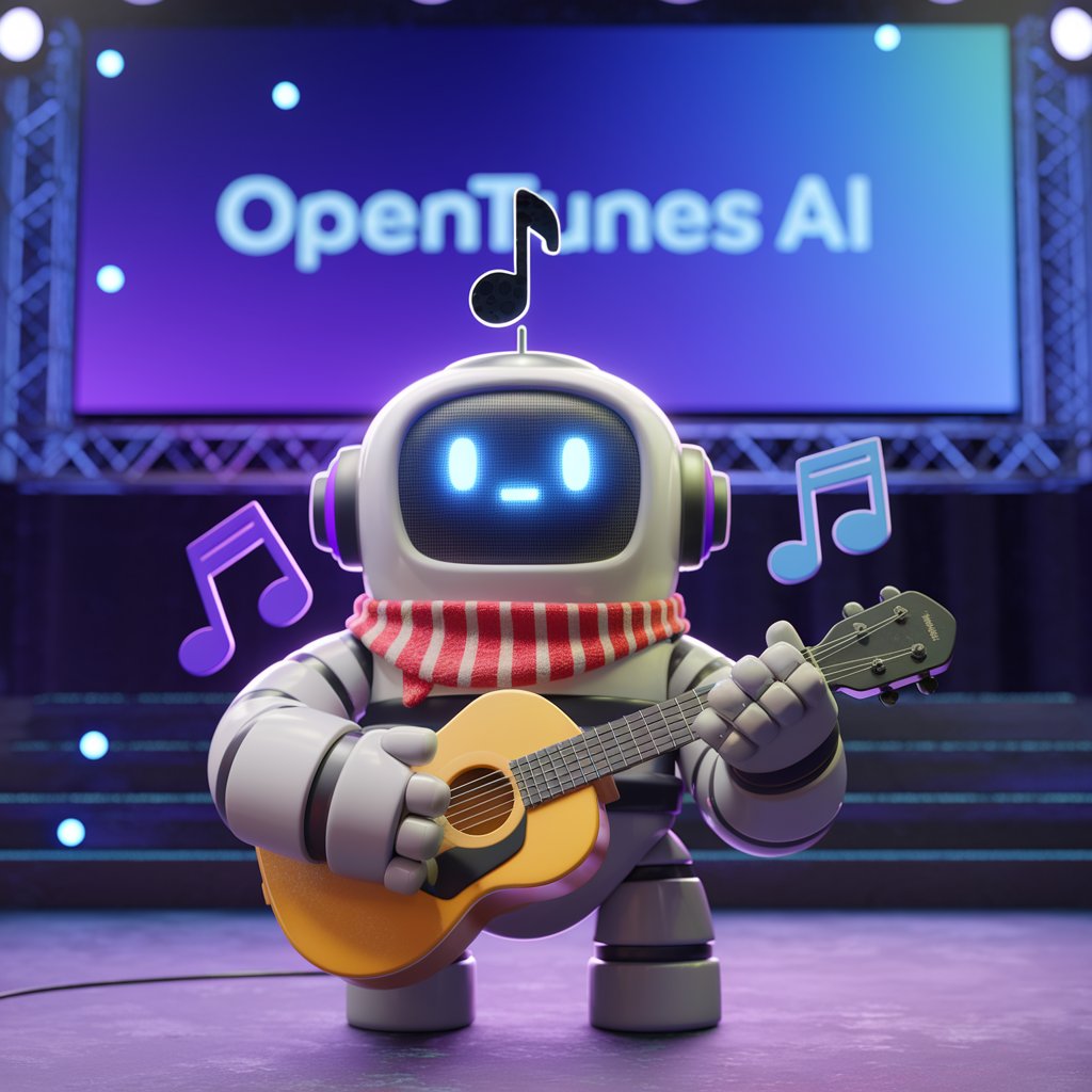 Opentunes AI Robot Mascot